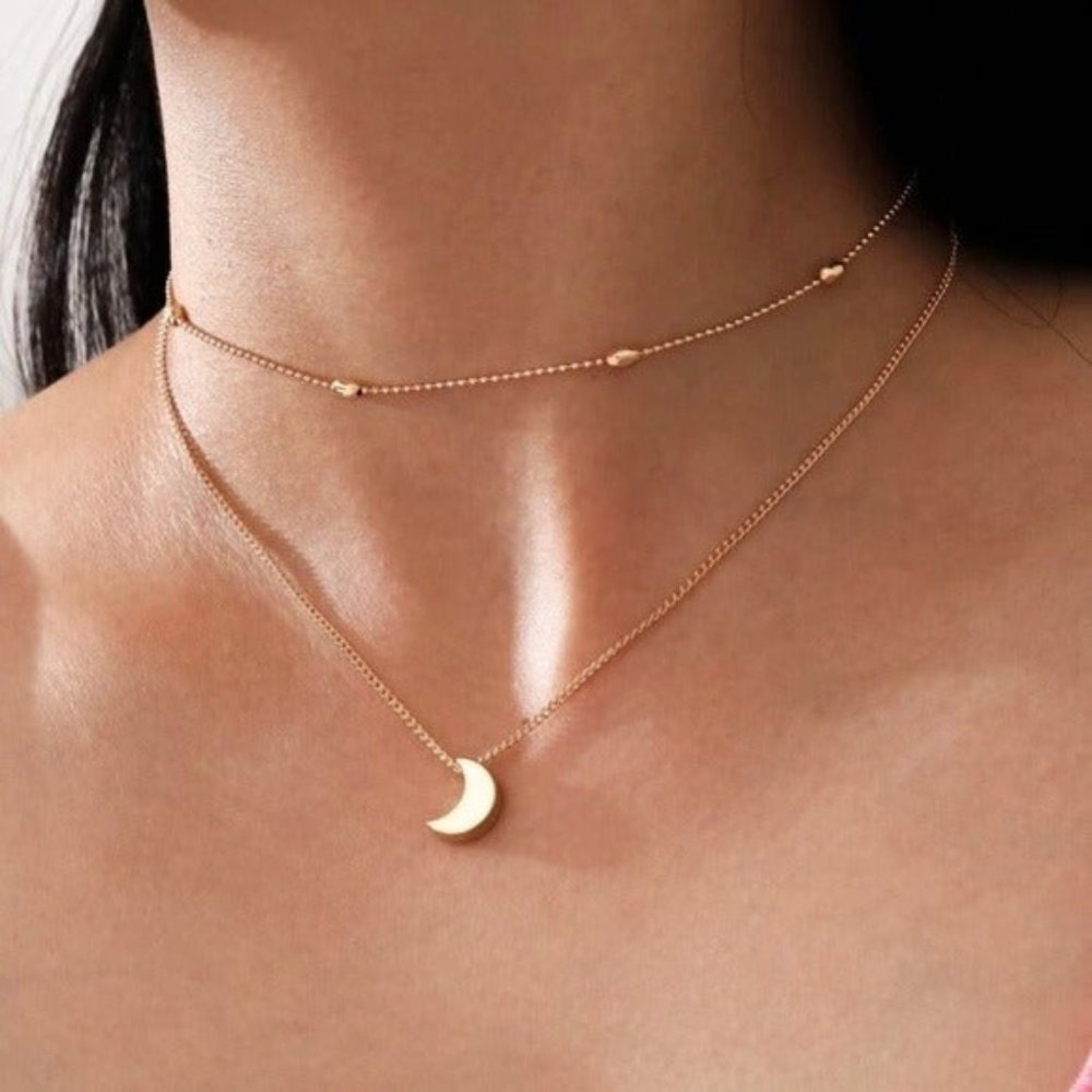 Moon  Yetaba star  necklace